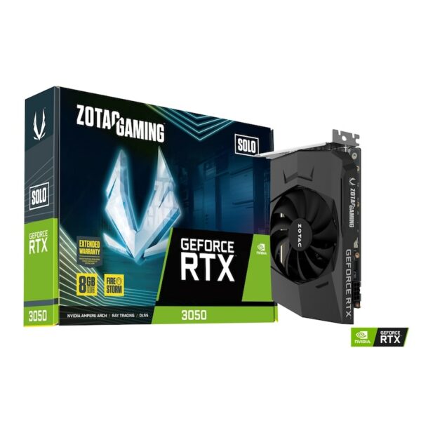 ZOTAC GAMING GeForce RTX 3050 SOLO 8GB GDDR6 Grafikkarte 3xDP/HDMI