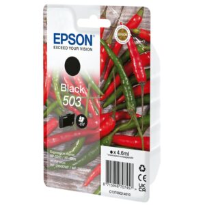 Epson 503 Original Druckerpatrone Schwarz C13T09Q14010 Chilischoten-Tinte