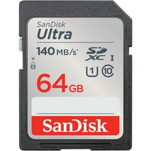 SanDisk Ultra 64 GB SDXC Speicherkarte (2022) bis 140 MB/s