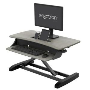Ergotron WorkFit-Z Ergonomischer Schreibtischaufsatz klein grau 33-458-917