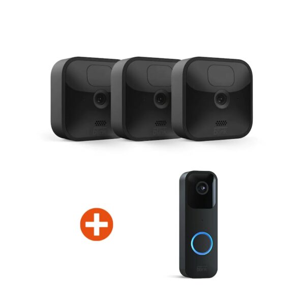 Blink Outdoor - 3 Kamera System HD-Sicherheitskamera + Blink Video Doorbell