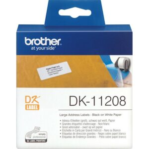 Brother DK-11208 Einzeletiketten – schwarz auf weiß