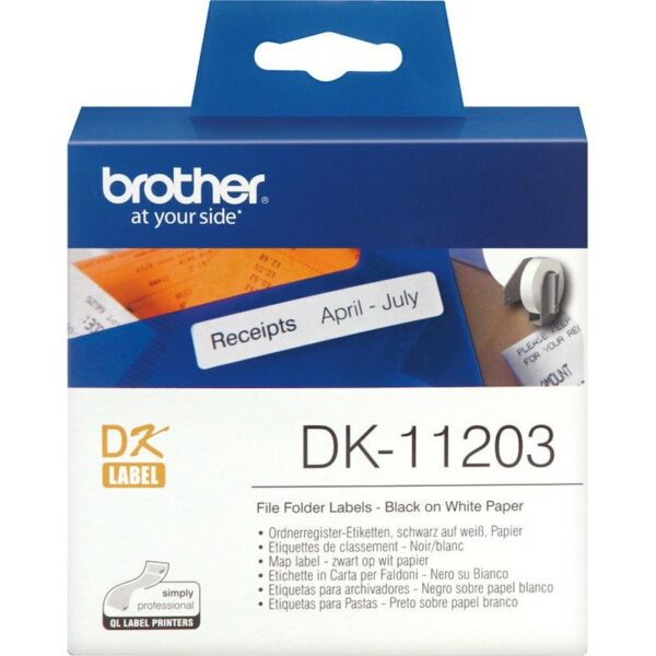 Brother DK-11203 Einzeletiketten – schwarz auf weiß