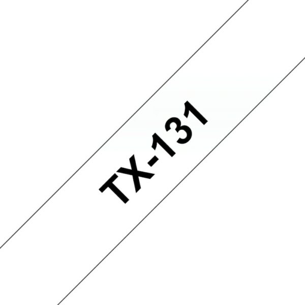 Brother TX-131 Schriftband 12mm x 15m schwarz auf transparent