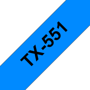 Brother TX-551 Schriftbandkassette 24mm x 15m schwarz auf blau
