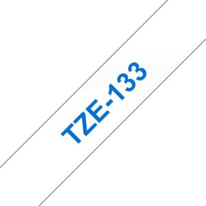 Brother TZe-133 Schriftband blau auf farblos 12mm x 8m P-touch selbstklebend