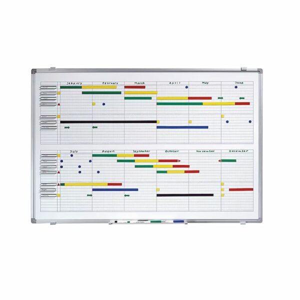 Smit Visual Jahresplaner BxH 900x600 mm mit Halbjahres- und 365-Tage-Einteilung