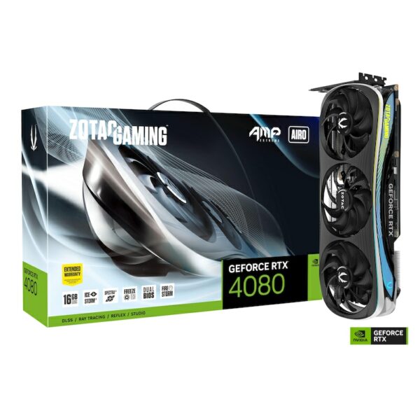 ZOTAC GAMING GeForce RTX 4080 AMP EXTREME AIRO 16GB GDDR6X Grafikkarte 3xDP/HDMI