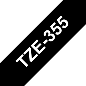 Brother TZe-355 TZ-Schriftband weiß auf schwarz
