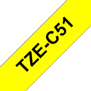 Brother TZe-C51 laminiertes Schriftband schwarz auf gelb 24 mm x 5 m