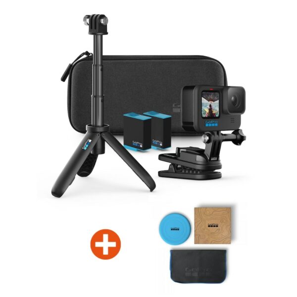 GoPro Hero 10 Black 5K60/4K10 "Swag Pack Bundle" mit Zubehör & Fanartikeln