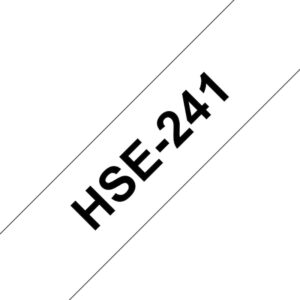 Brother HSE-241 Schrumpfschlauch bedruckbar schwarz/weiß 18mm x 1