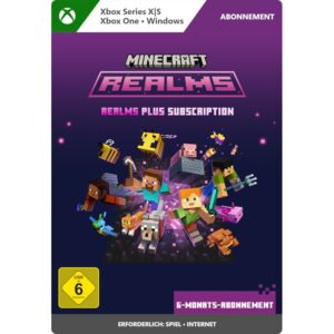 Minecraft Realms Plus 6-Monats-Abonnement XBox Digital Code DE