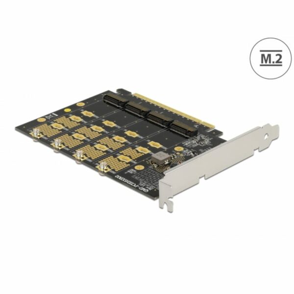 Delock PCI Express x16 Karte zu 4 x intern NVMe M.2 Key M - Bifurcation