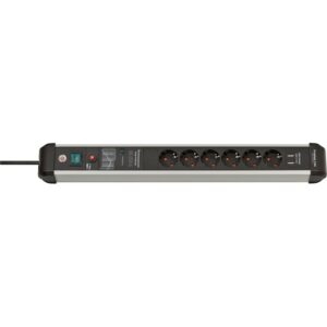 Brennenstuhl Premium-Protect-Line Steckdosenleiste 6-fach 3m 2x USB grau/schwarz