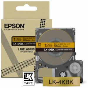 Epson C53S654001 Schriftband LK-4KBK Satinband 12mmx5m schwarz/gold