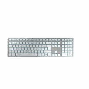 CHERRY KW 9100 Slim für Mac kabellose Tastatur DE-Layout weiß-Silber