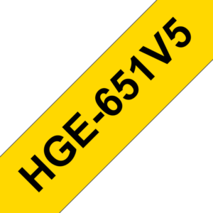 Brother HGe-651V5 Schriftband-Multipack 5x High-Grade 24mm x 8m