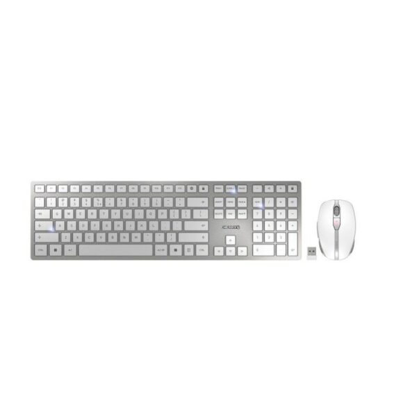 Cherry DW 9000 SLIM Kabellose Maus-Tastaturkombination US-Eng Layout silber