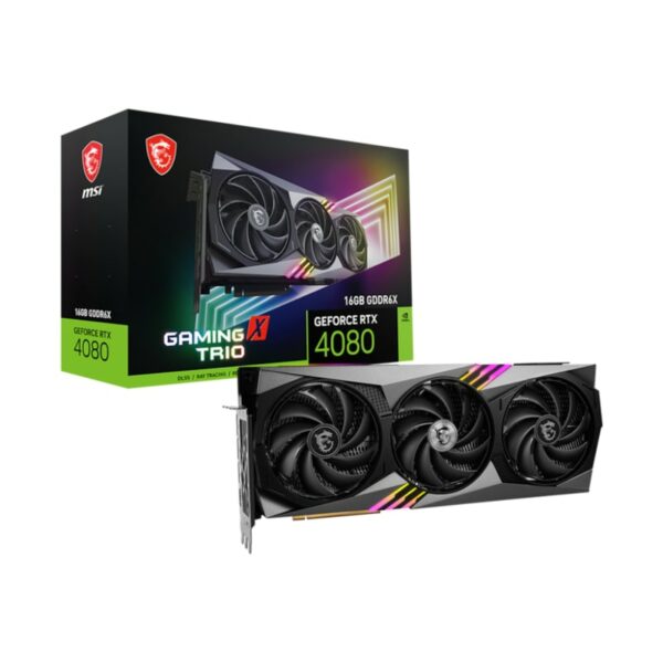 MSI GeForce RTX 4080 Gaming X Trio 16GB GDDR6X Gaming Grafikkarte 3xDP/HDMI