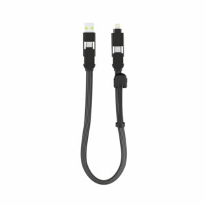 Rolling Square inCharge XL 6-in-1 Multi-Ladekabel 30cm Schwarz