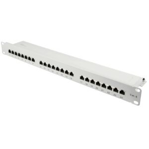 Good Connections Patch Panel 19" Cat. 6 24-Port 1 HE STP lichtgrau