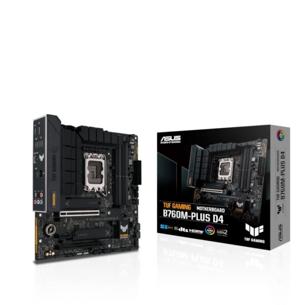 ASUS TUF GAMING B760M-PLUS D4 mATX Mainboard Sockel 1700 DP/HDMI/USB-C