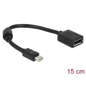 DeLOCK 65554 Adapter mini DisplayPort 1.2 Stecker 4K auf Displayport-Buchse