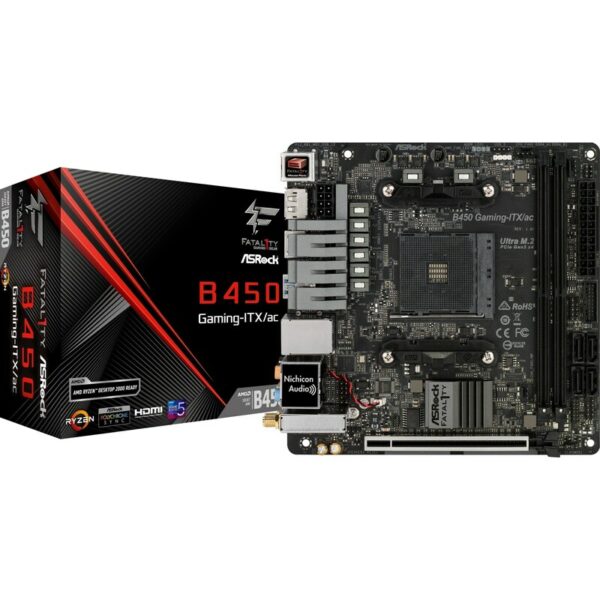 ASRock Fatal1ty B450 Gaming-ITX/ac ITX Mainboard Sockel AM4 M.2/DP/HDMI/WIFI/BT