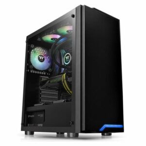 Thermaltake H100 TG Midi-Tower ATX Gehäuse schwarz