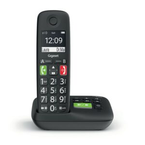 Gigaset E290A Großtastentelefon mit Anrufbeantworter schwarz