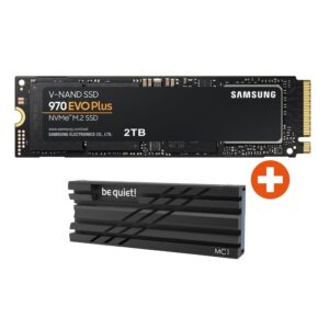 Samsung 970 EVO Plus Interne NVMe SSD 2 TB M.2 inkl. be quiet! MC1 Kühlkörper