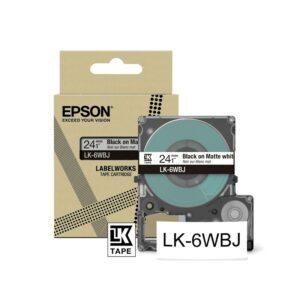 Epson C53S672064 Schriftband LK-6WBJ Matt 24mm x 8m schwarz auf weiß