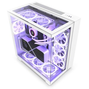 NZXT H9 Elite White Midi Tower ATX Gaming Gehäuse weiß mit Glasfenster