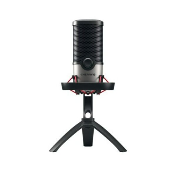 CHERRY UM 6.0 ADVANCED USB-Mikrofon für Streaming und Office mit Shock Mount