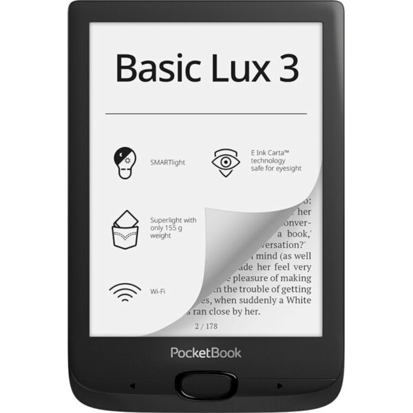 PocketBook Basic Lux 3 InkBlack eReader mit 212 DPI 8GB