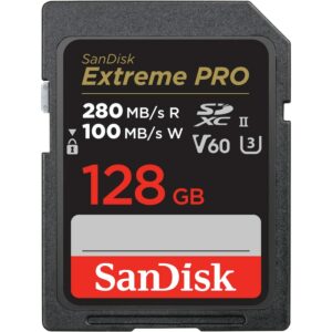 SanDisk Extreme Pro 128 GB SDXC™ UHS-II Speicherkarte bis zu 280 MB/s