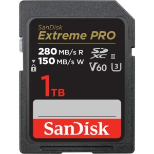 SanDisk Extreme Pro 1 TB SDXC™ UHS-II Speicherkarte bis zu 280 MB/s