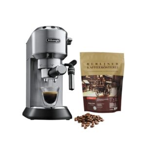 DeLonghi EC 685.M Dedica Siebträger Silber mit 500g Perliner Perle Espresso