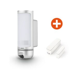 Bosch Smart Home smarte Außenkamera Eyes + Tür- /Fensterkontakt II Plus