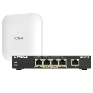 Netgear WAX214 WiFi 6 AX1800 PoE Access Point inkl. 5 Port PoE Switch