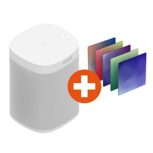 Sonos ONE SL weiß Smart Speaker + Senic Muse Blocks Farbvariante A