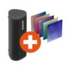 Sonos Roam schwarz mobiler Smart Speaker + Senic Muse Blocks Farbvariante A