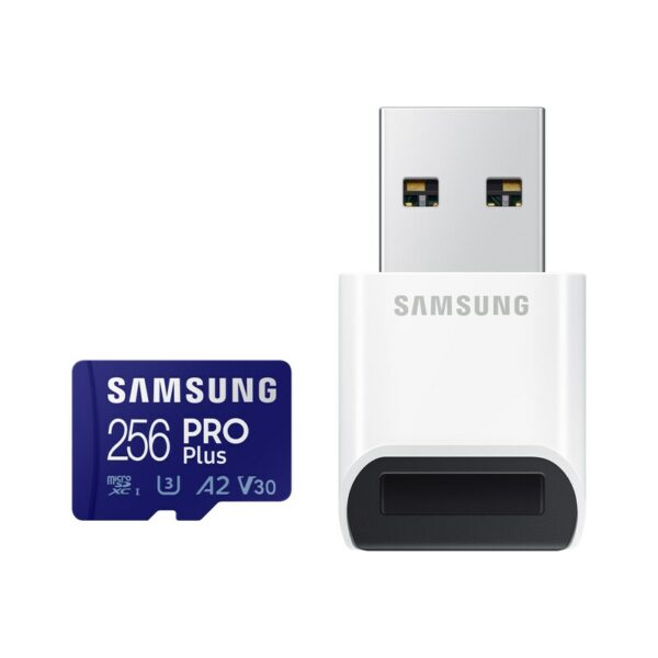 Samsung PRO Plus 256 GB microSD-Speicherkarte (2021) mit USB-Kartenleser
