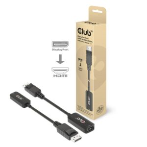 Club 3D DisplayPort 1.4 auf HDMI 4K120Hz/8K60Hz HDR-Aktiv-Adapter St./B 0