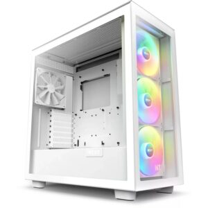 NZXT H7 Elite White 2023 RGB Midi Tower ATX Gaming Gehäuse mit Glasfenster