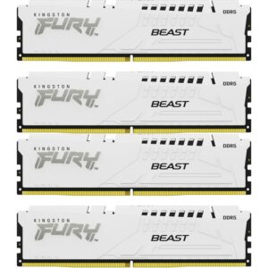 128GB (4x32GB) KINGSTON FURY Beast White XMP DDR5-5200 CL40 RAM Speicher Kit