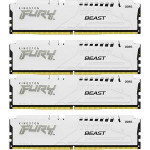 64GB (4x16GB) KINGSTON FURY Beast White XMP DDR5-5600 CL40 RAM Speicher Kit