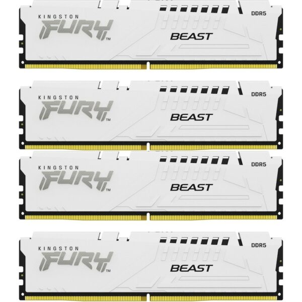 64GB (4x16GB) KINGSTON FURY Beast White XMP DDR5-5600 CL40 RAM Speicher Kit