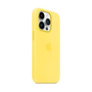 Apple Original iPhone 14 Pro Silikon Case mit MagSafe Kanariengelb